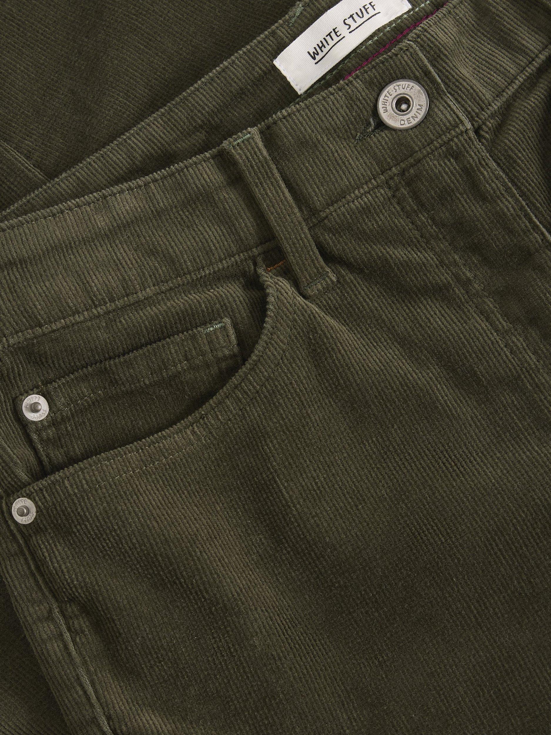 Product image 6 of 6, which shows White Stuff Brooke Straight Corduroy Trousers, Khaki, 10R