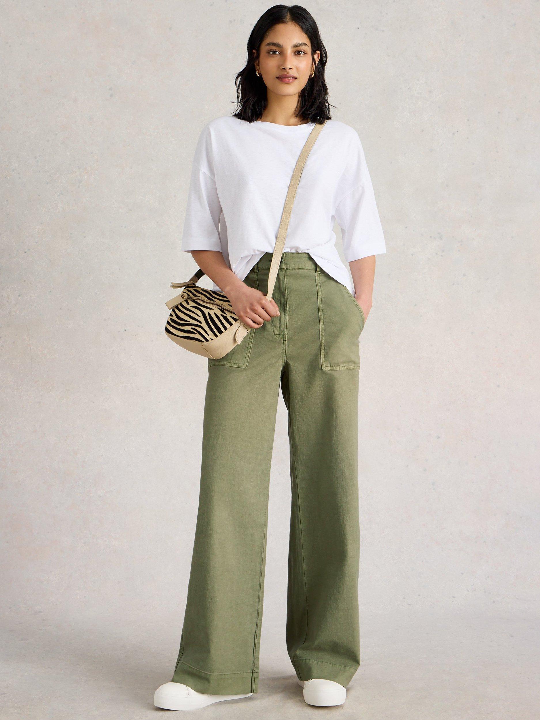 Product image 1 of 6, which shows White Stuff Katya Crew Neck T-Shirt, Brilliant White, 6