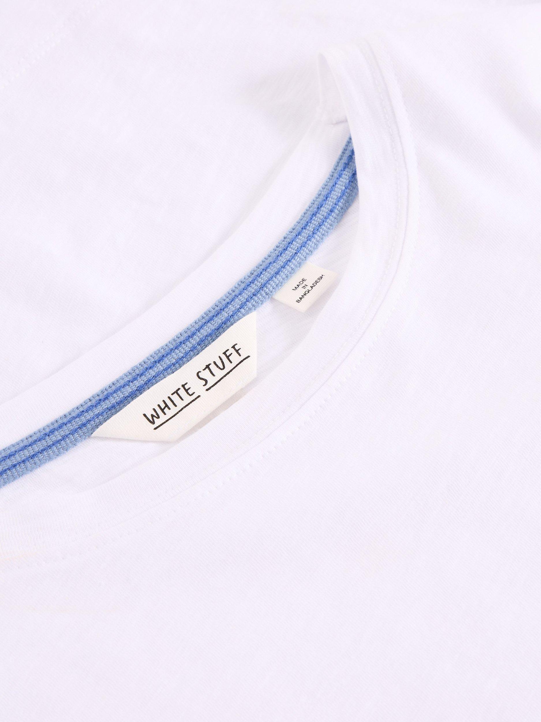 Product image 6 of 6, which shows White Stuff Katya Crew Neck T-Shirt, Brilliant White, 6