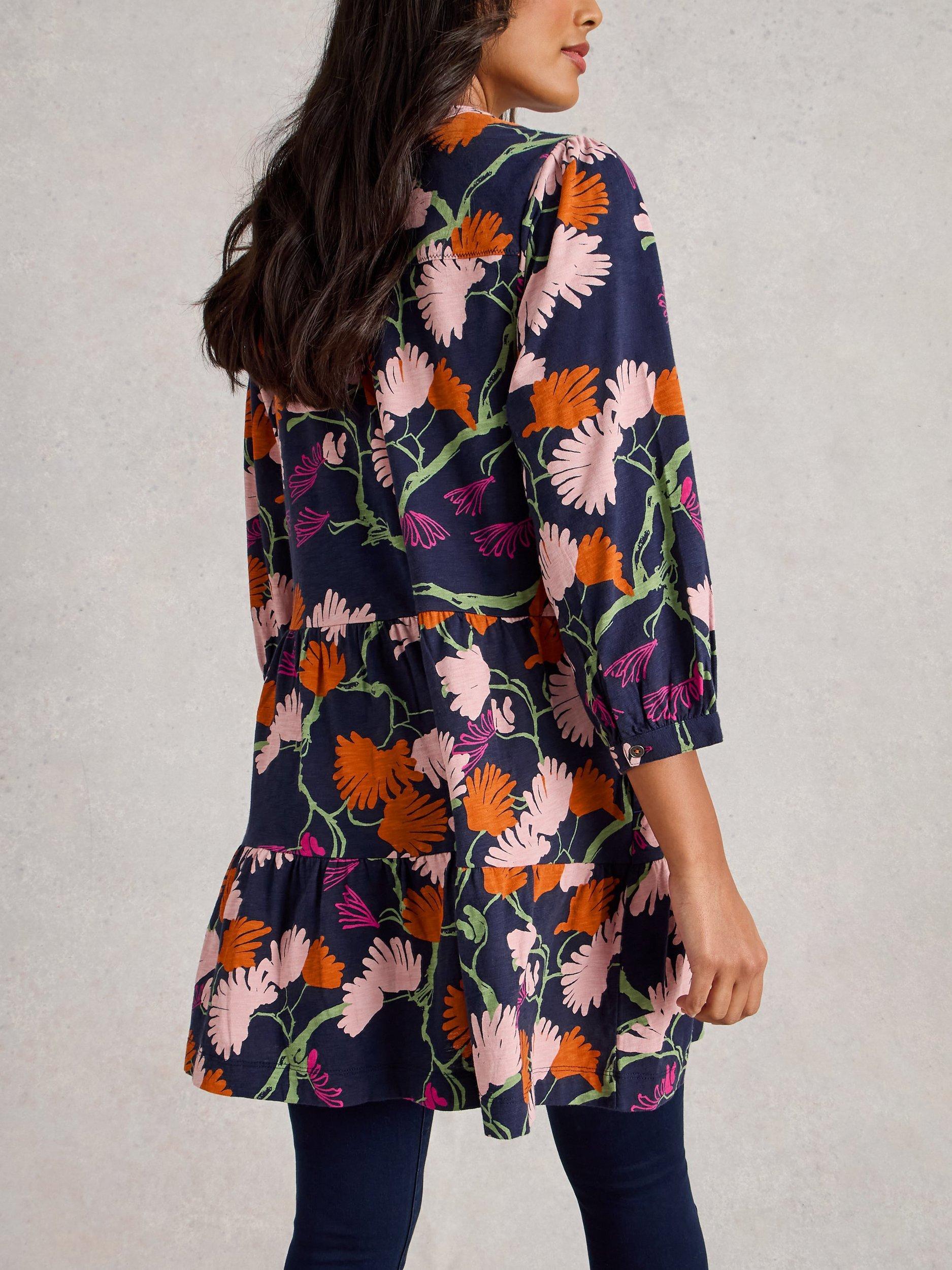 Product image 2 of 6, which shows White Stuff Marta Tunic Top, Blue/Multi, 6