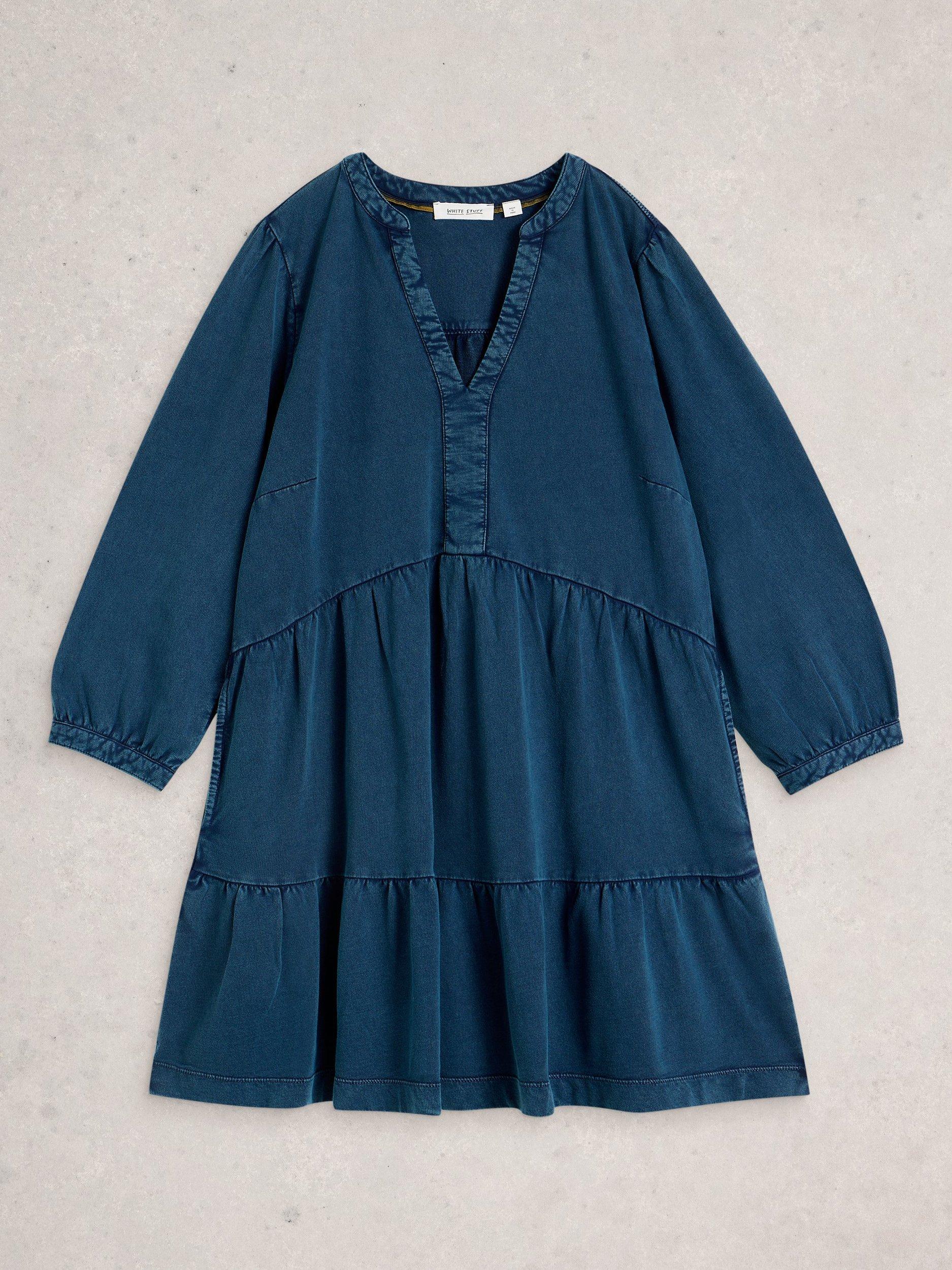 Product image 5 of 6, which shows White Stuff Marta Tunic Dress, Indigo, 6