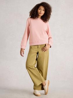 White Stuff Nep Yarn Crew Neck Jumper, Light Pink, Light Pink