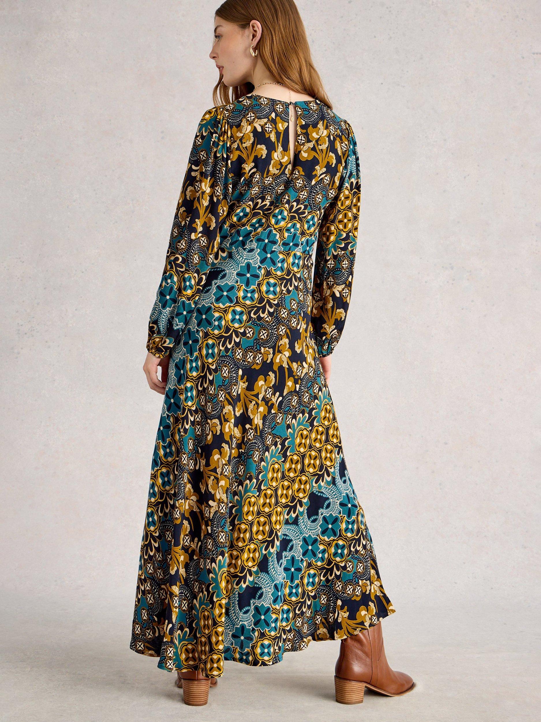 Product image 2 of 6, which shows White Stuff Hope Maxi Empire Line Dress, Multi, 6