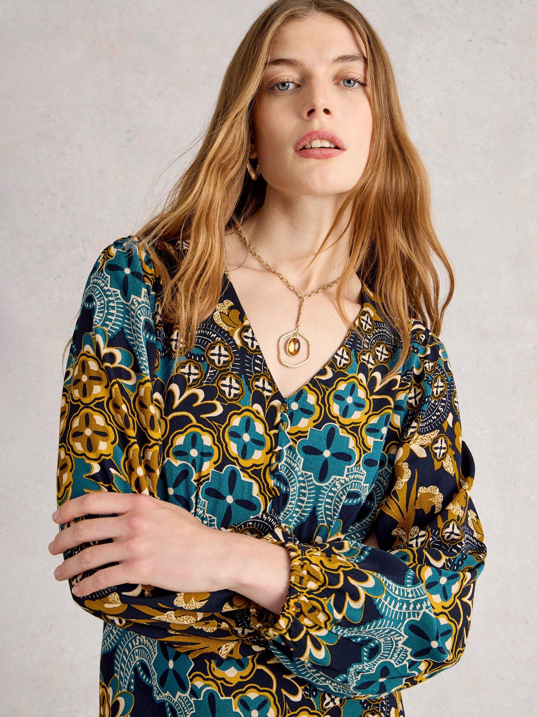 Product image 3 of 6, which shows White Stuff Hope Maxi Empire Line Dress, Multi, 6