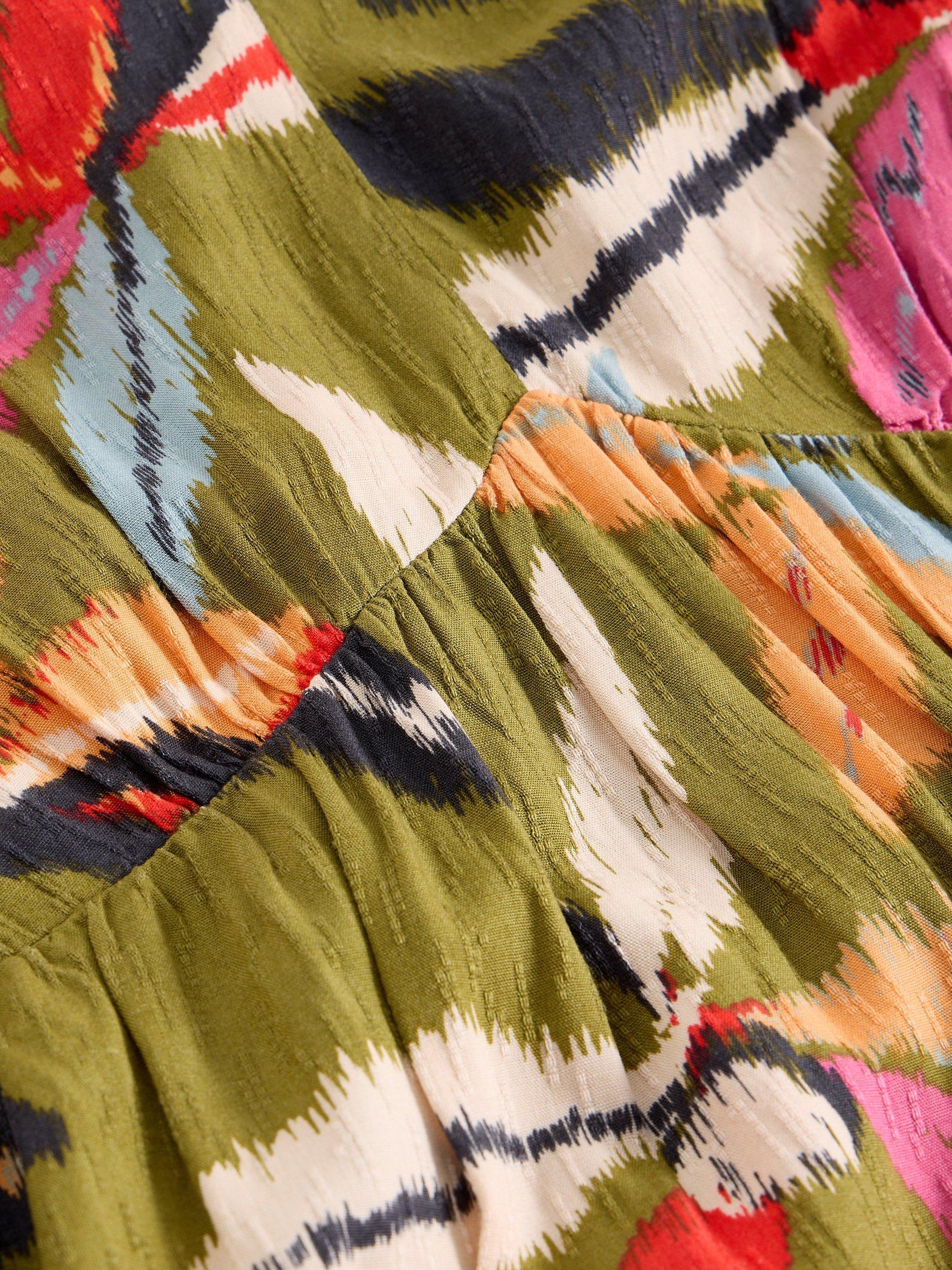 Product image 6 of 6, which shows White Stuff Lucy Floral Midi Dress, Green/Multi, 6