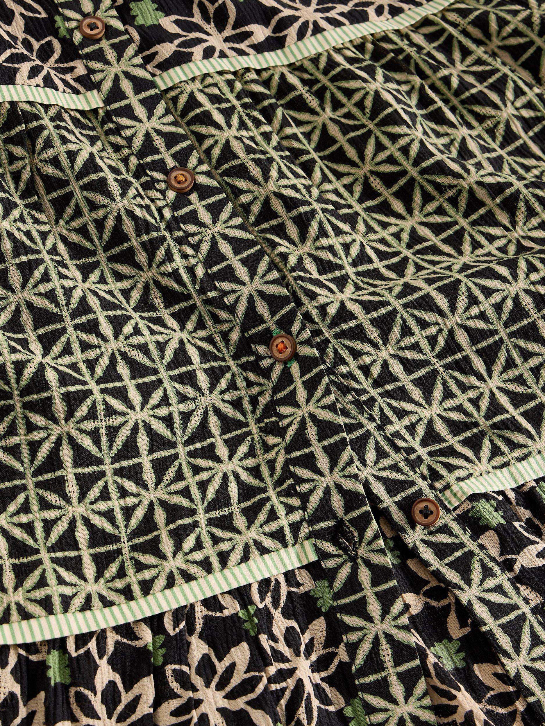 Product image 6 of 6, which shows White Stuff Mabel Mixed Print Midi Dress, Black/Multi, 6