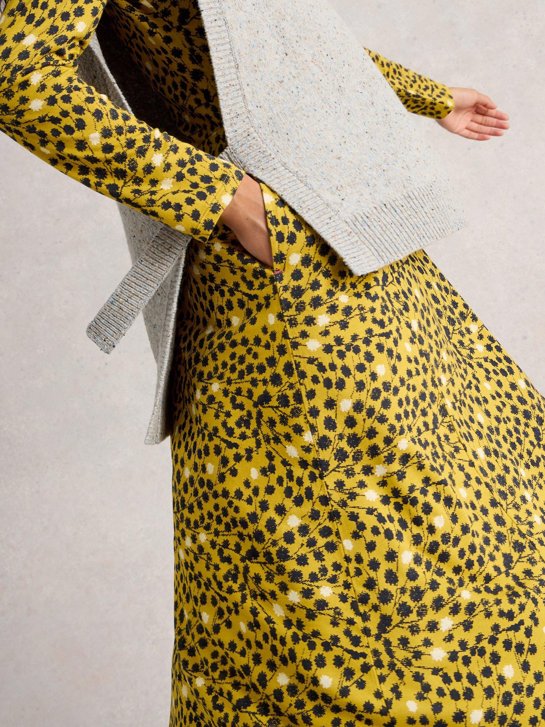 Product image 3 of 6, which shows White Stuff Madeline Jersey Midi Dress, Chart/Multi, 6