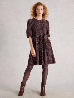 White Stuff Maeva Abstract Jersey Dress, Navy/Multi, Navy/Multi