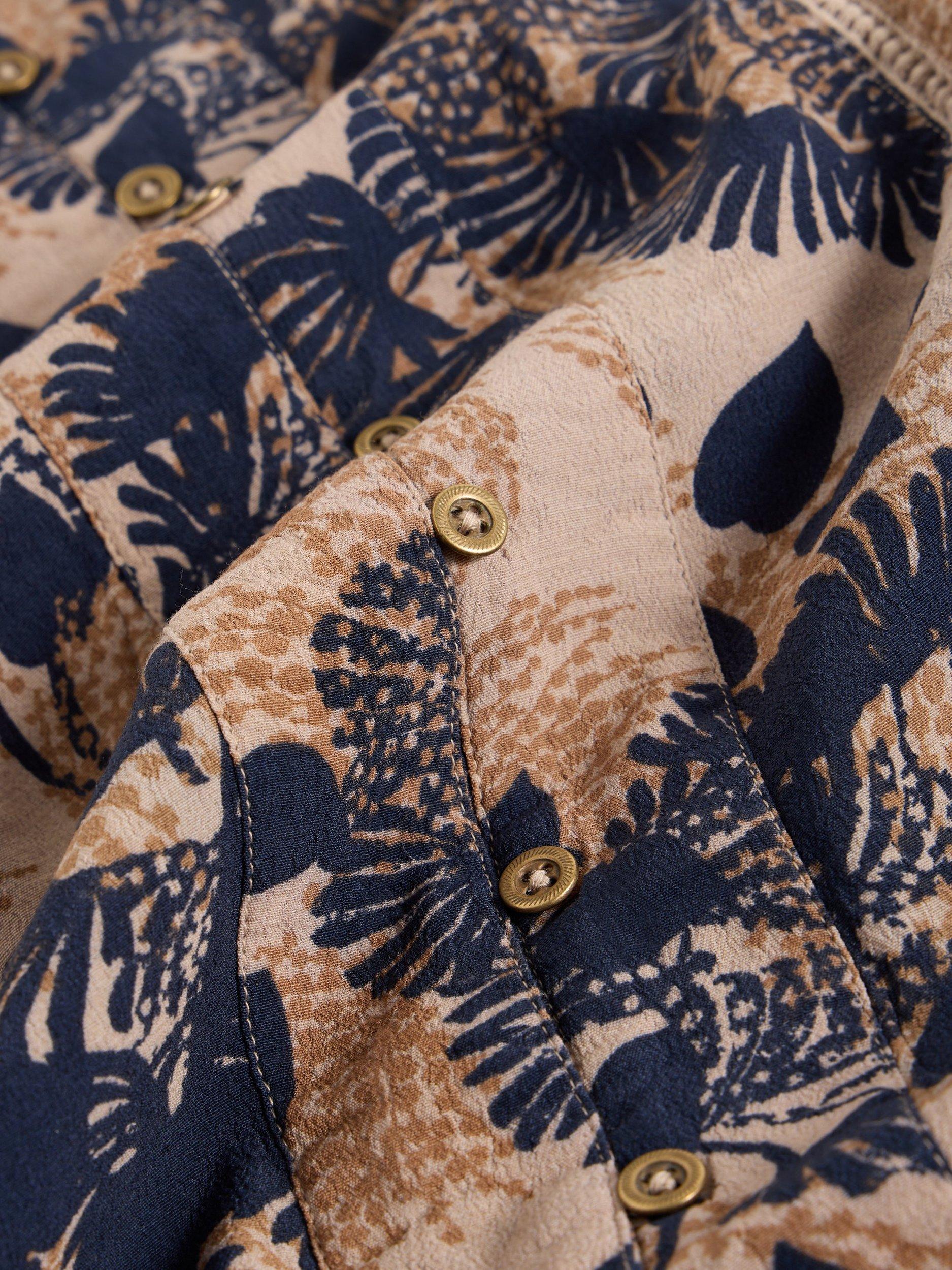 Product image 6 of 6, which shows White Stuff Paloma A-Line Abstract Print Mini Dress, Natural/Multi, 6