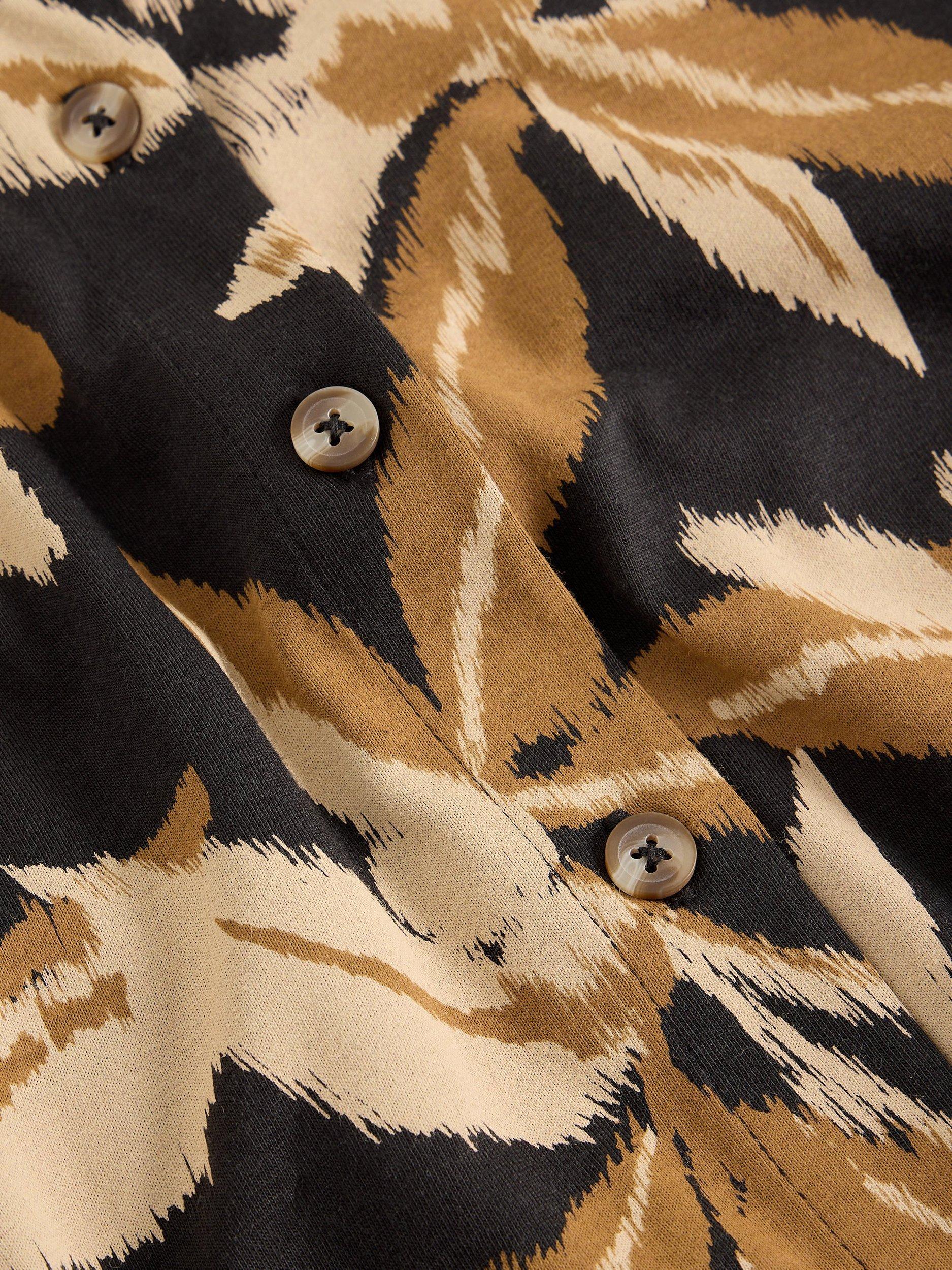 Product image 6 of 6, which shows White Stuff Ria Leaves Shirt Dress, Black/Multi, 6