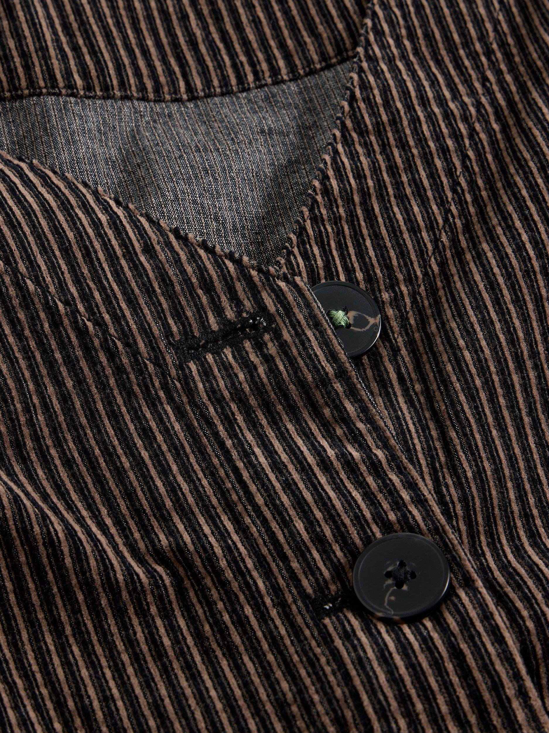 Product image 6 of 6, which shows White Stuff Rose Corduroy Pinafore Dress, Black/Multi, 10