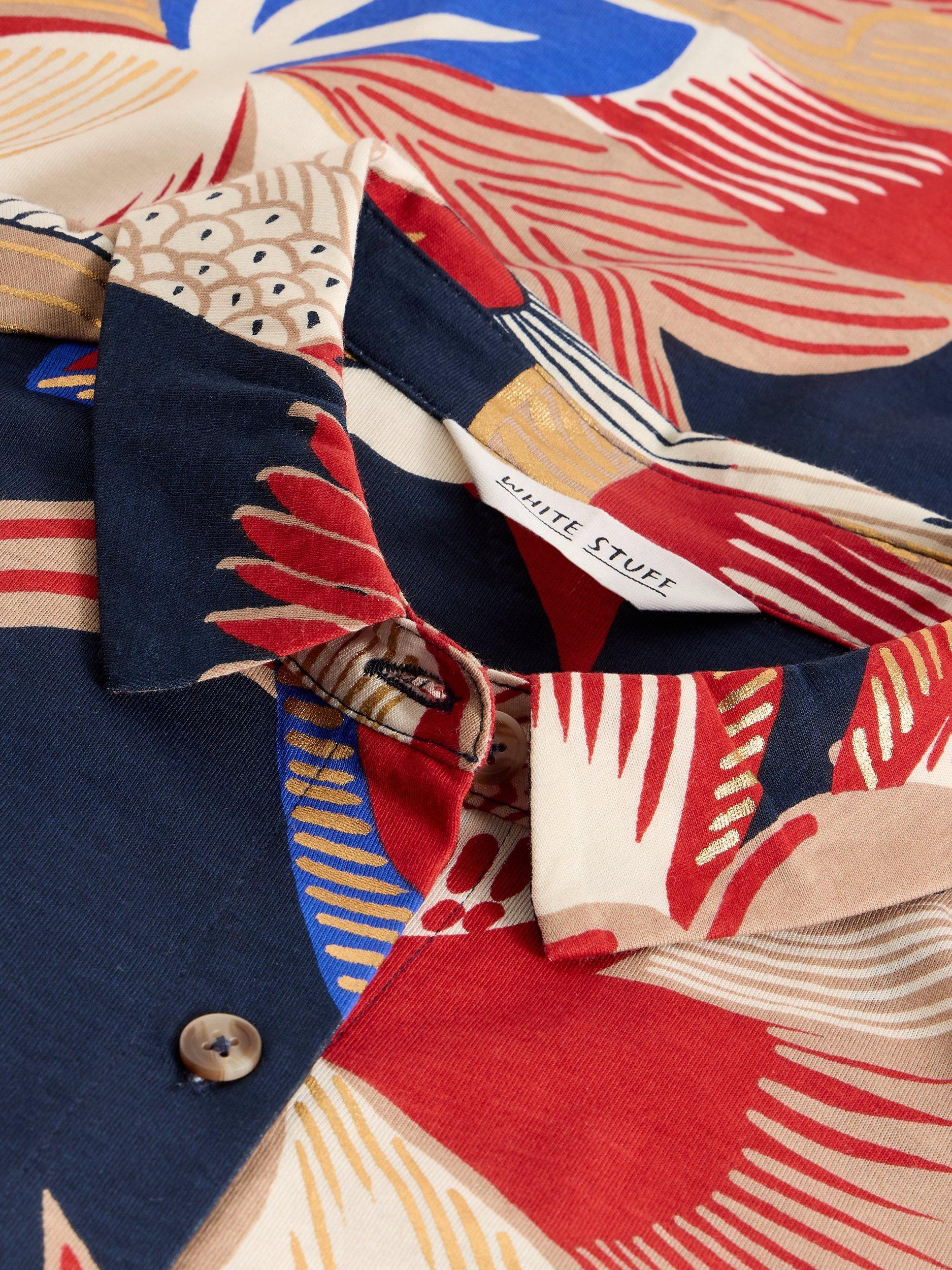 Product image 6 of 6, which shows White Stuff Rua Floral Shirt Midi Dress, Red/Multi, 6