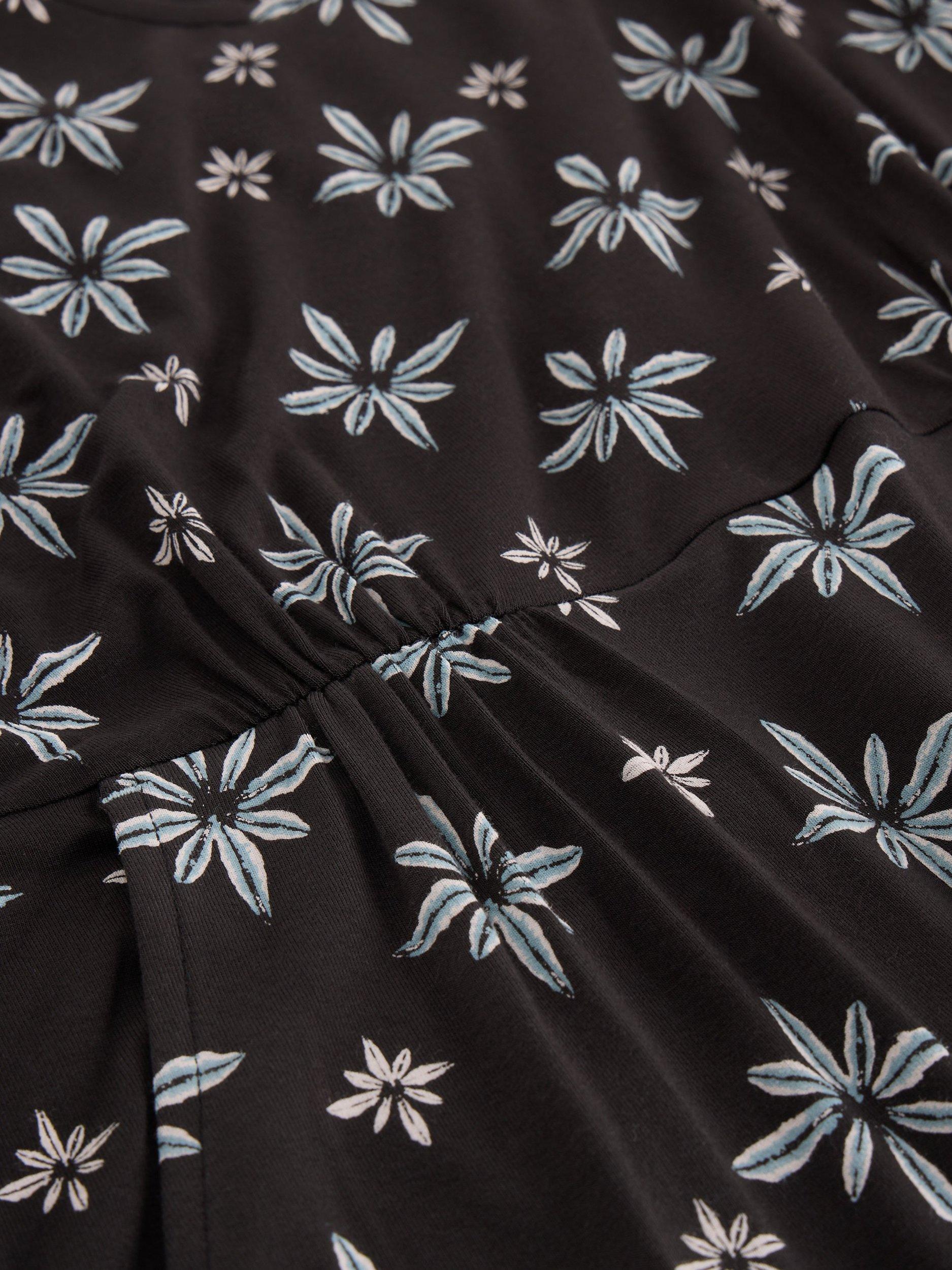 Product image 6 of 6, which shows White Stuff Tallie Floral Jersey Dress, Black/Multi, 6