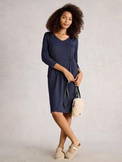 White Stuff Tallie Sparkle Jersey Dress, Navy/Multi