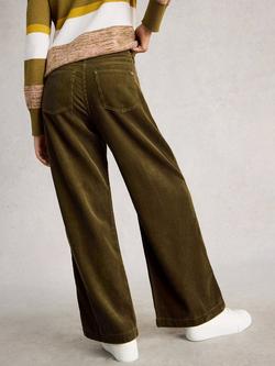 White Stuff Ayla Wide Leg Corduroy Trousers, Khaki - view 2, Khaki