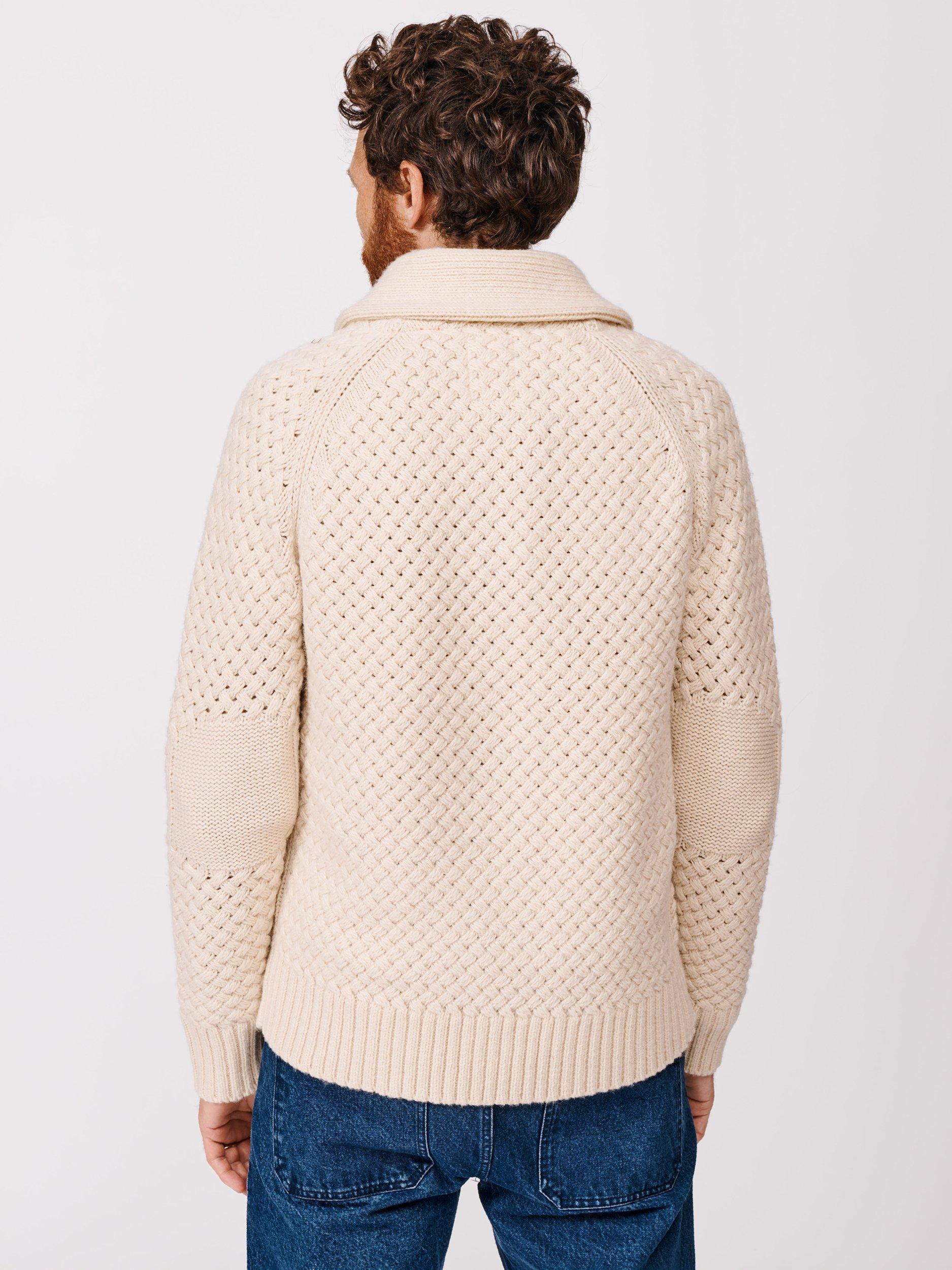 Product image 2 of 7, which shows Aubin Frampton Wool Blend Shawl Cardigan, Ecru, S