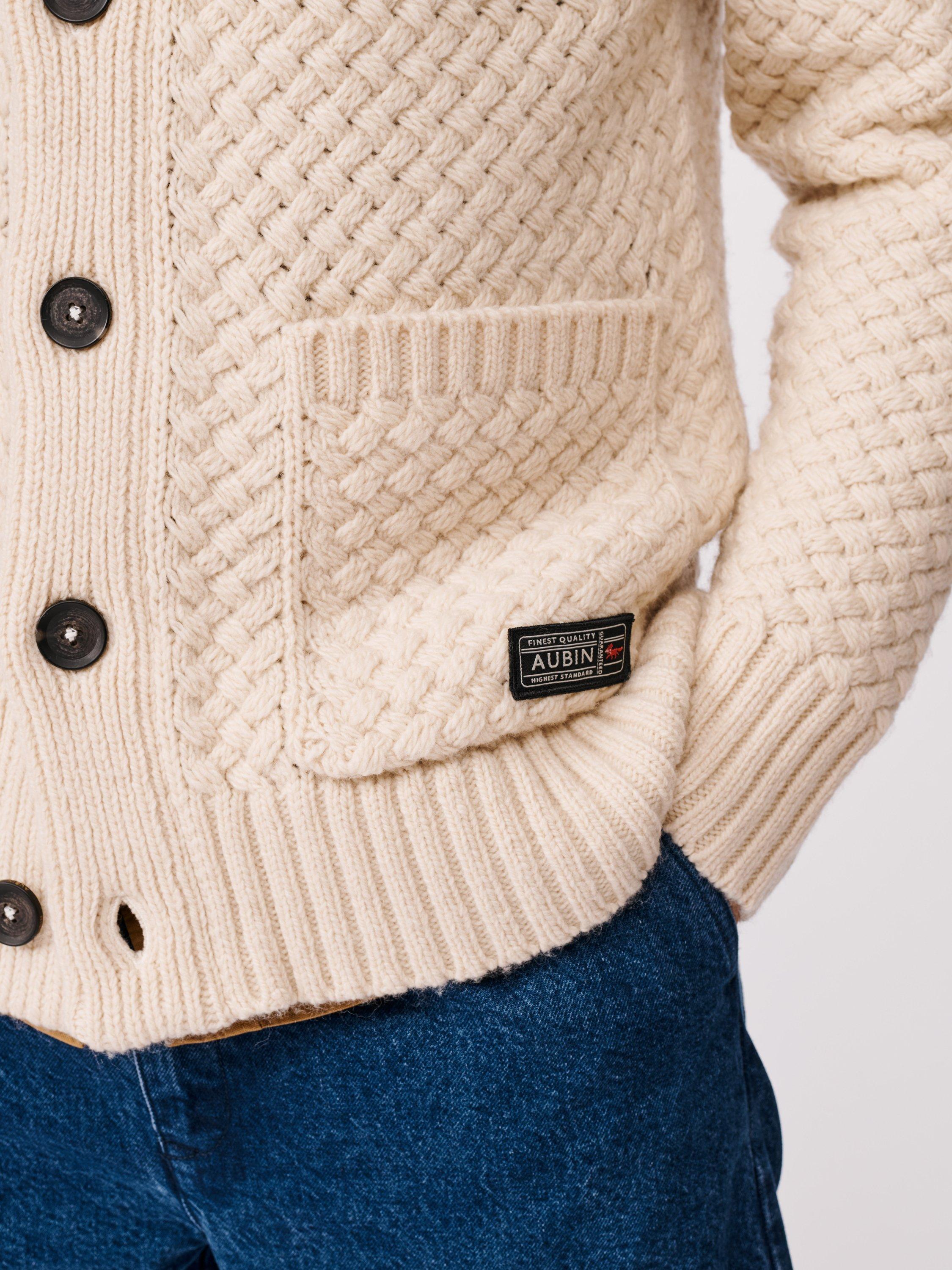 Product image 5 of 7, which shows Aubin Frampton Wool Blend Shawl Cardigan, Ecru, S