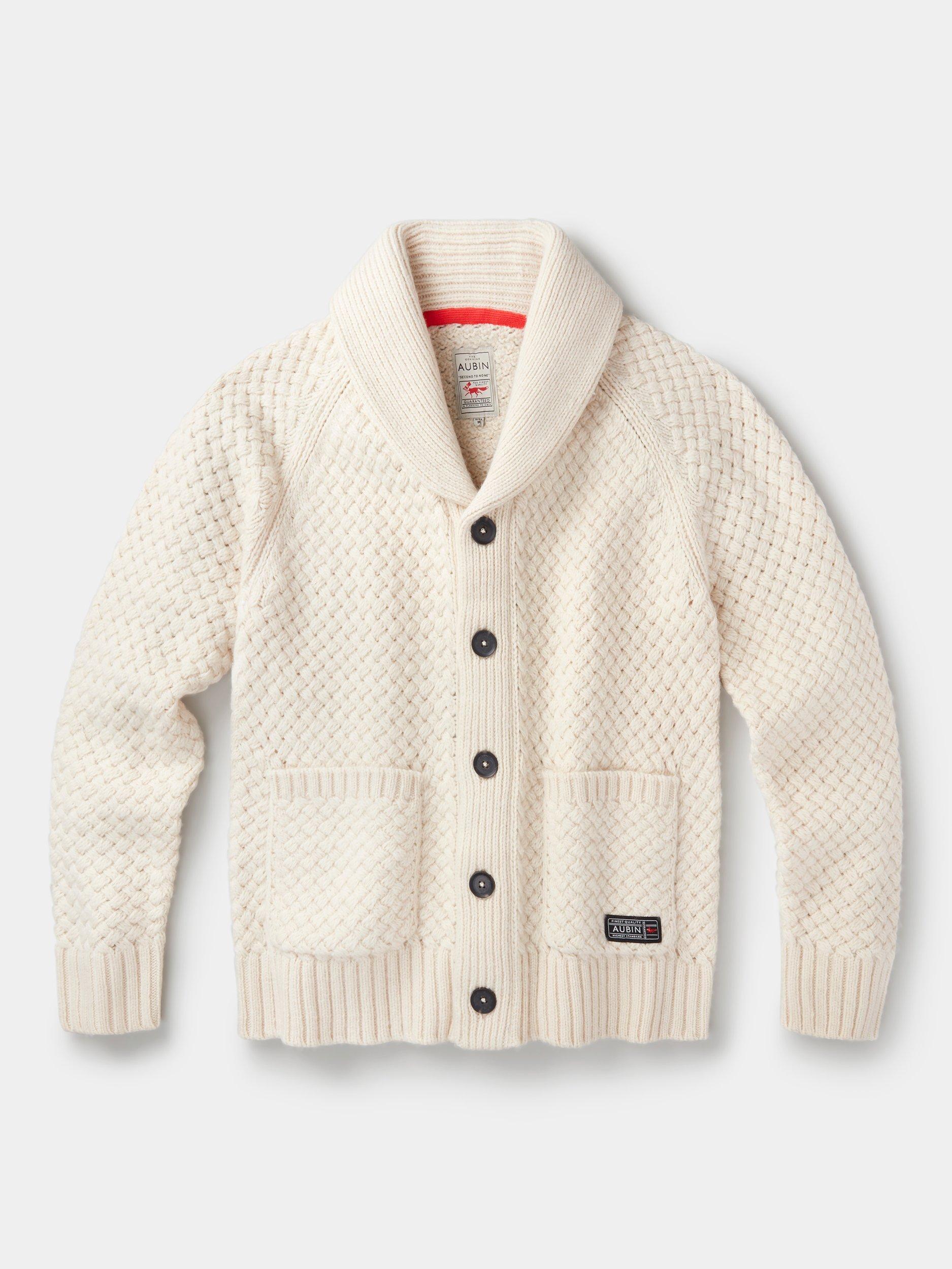 Product image 7 of 7, which shows Aubin Frampton Wool Blend Shawl Cardigan, Ecru, S