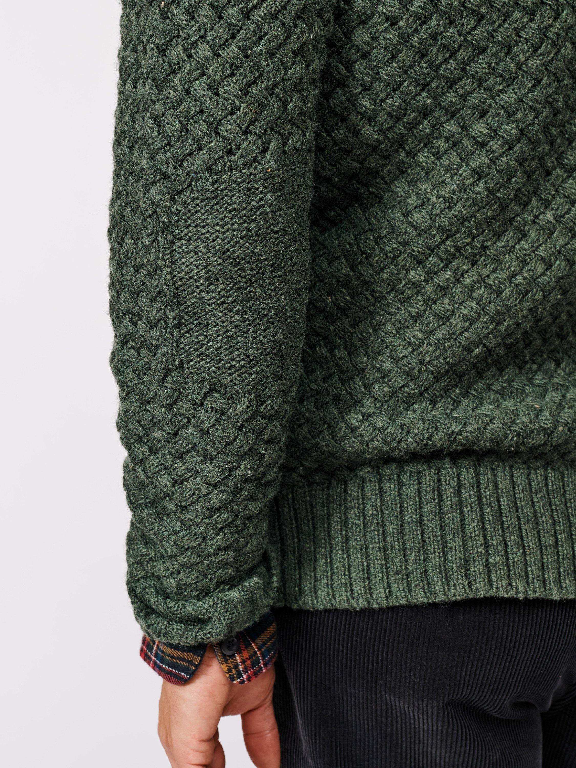 Product image 5 of 7, which shows Aubin Frampton Wool Blend Shawl Cardigan, Khaki, S