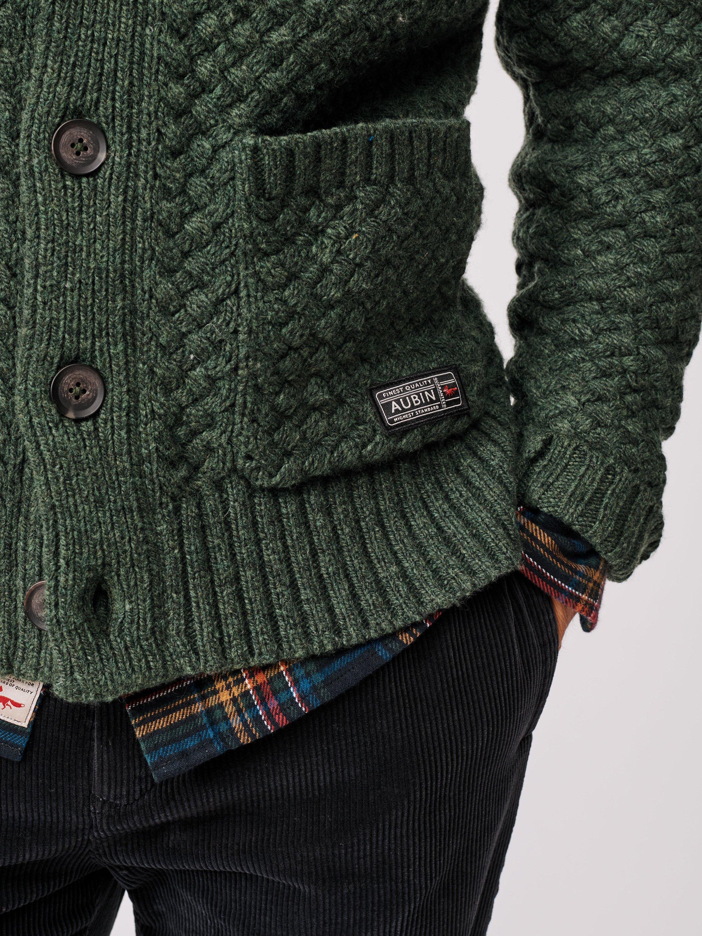 Product image 6 of 7, which shows Aubin Frampton Wool Blend Shawl Cardigan, Khaki, S