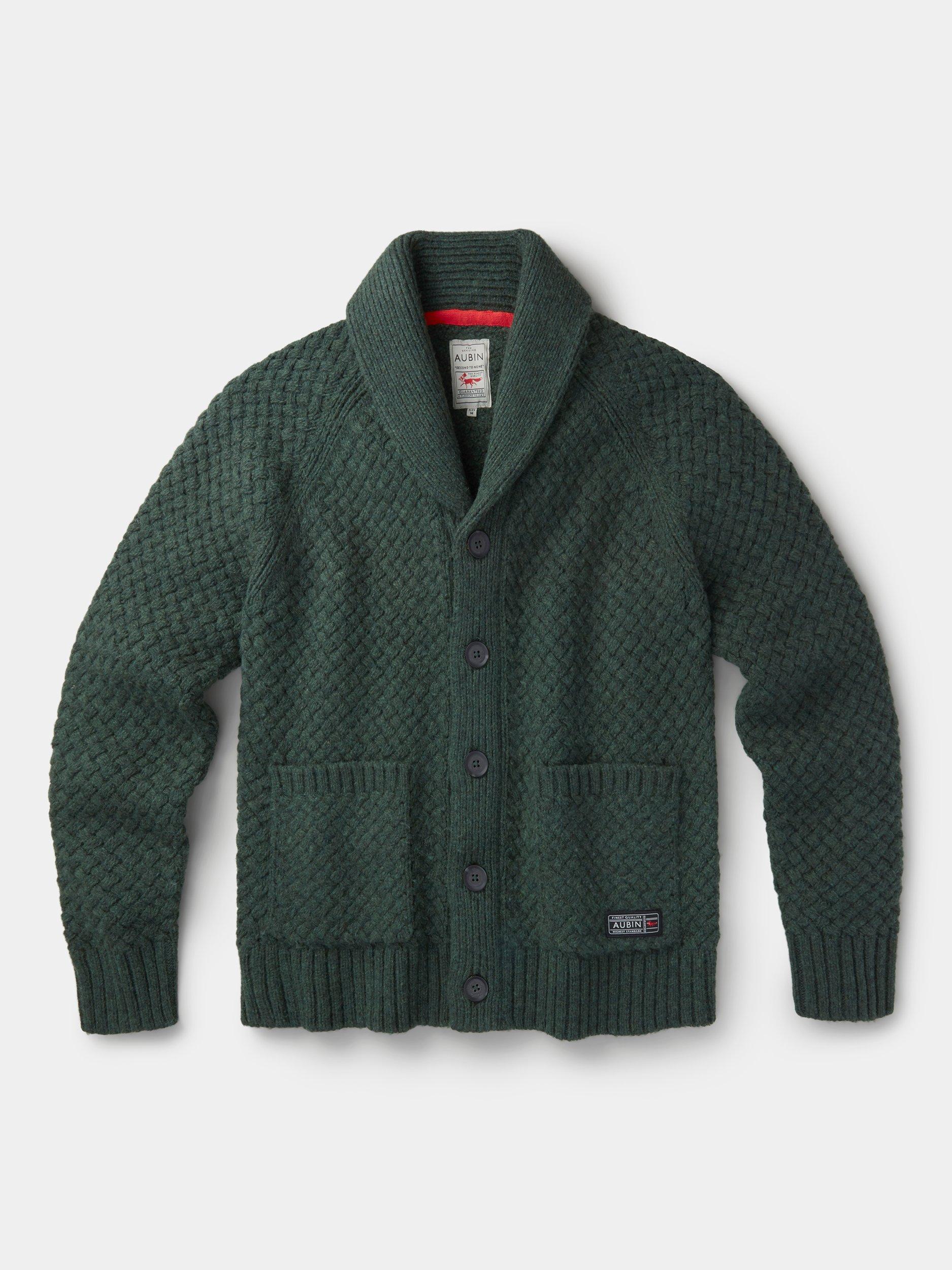 Product image 7 of 7, which shows Aubin Frampton Wool Blend Shawl Cardigan, Khaki, S