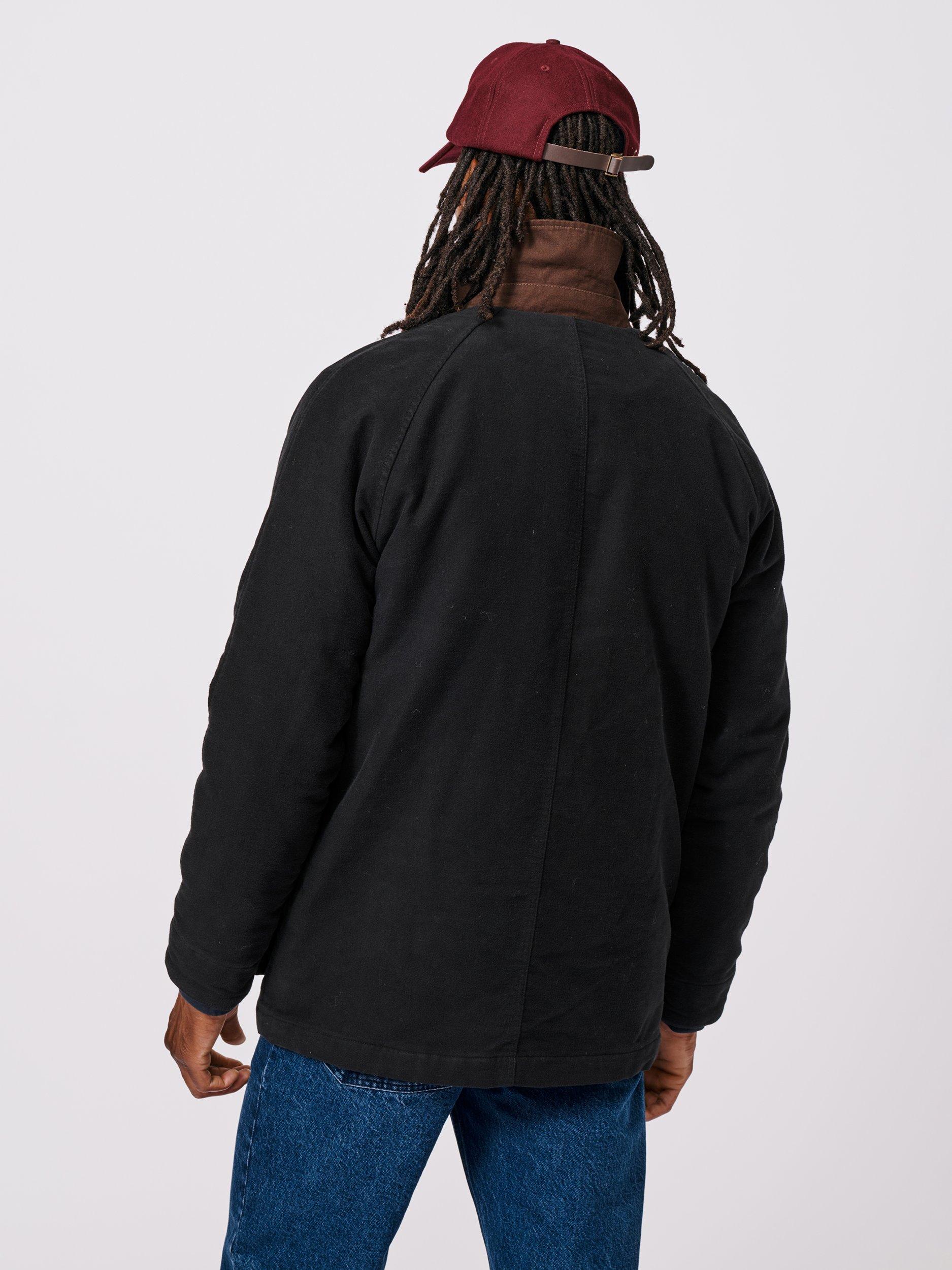 Product image 2 of 7, which shows Aubin Bennett Cotton Moleskin Utility Jacket, Washed Black, XXL