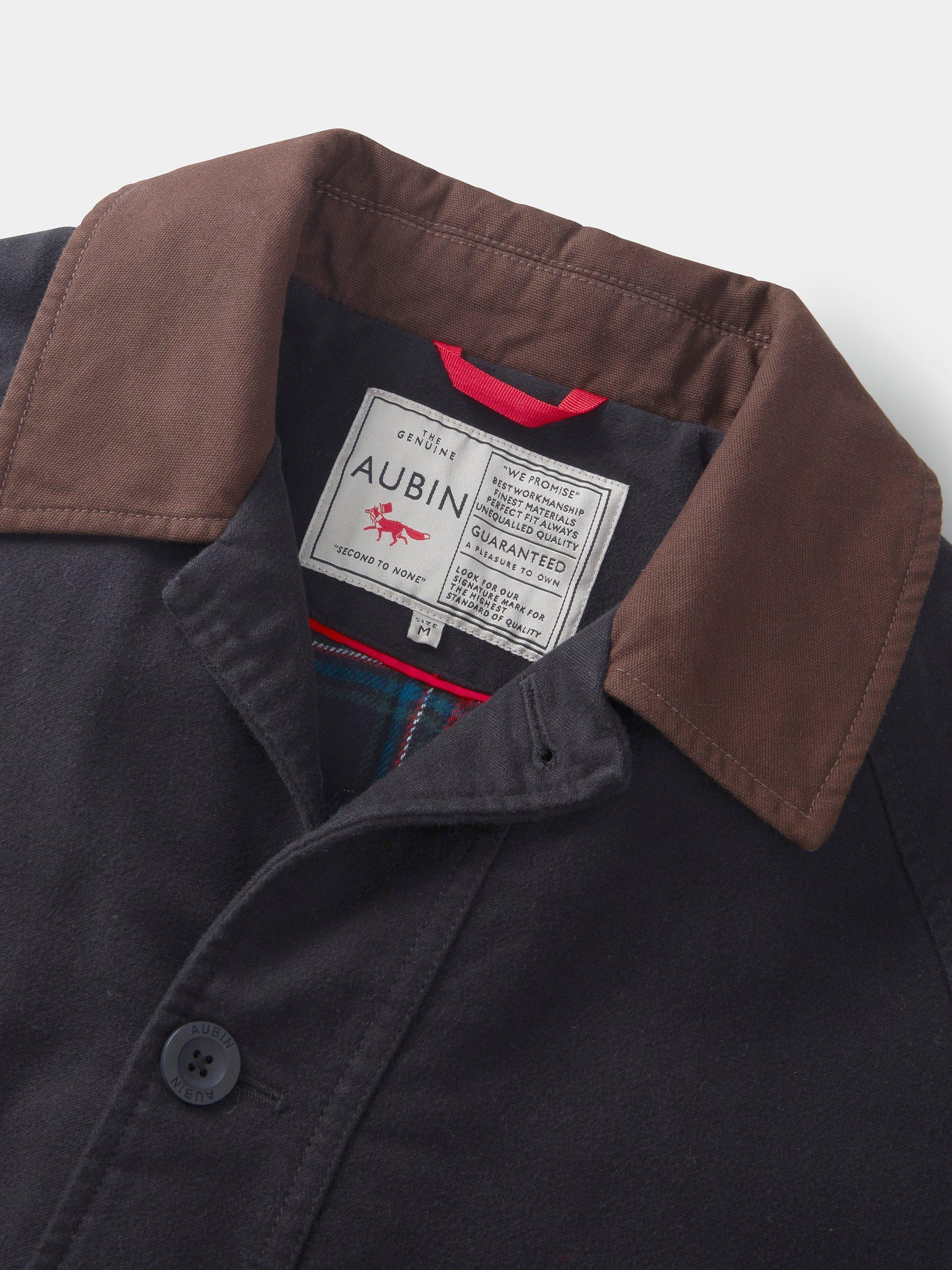 Product image 6 of 7, which shows Aubin Bennett Cotton Moleskin Utility Jacket, Washed Black, XXL