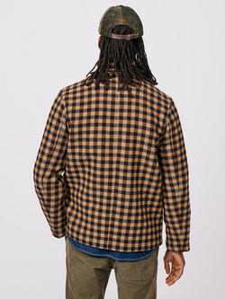 Aubin Nettleham Wool Blend Check Jacket - view 2, Brown