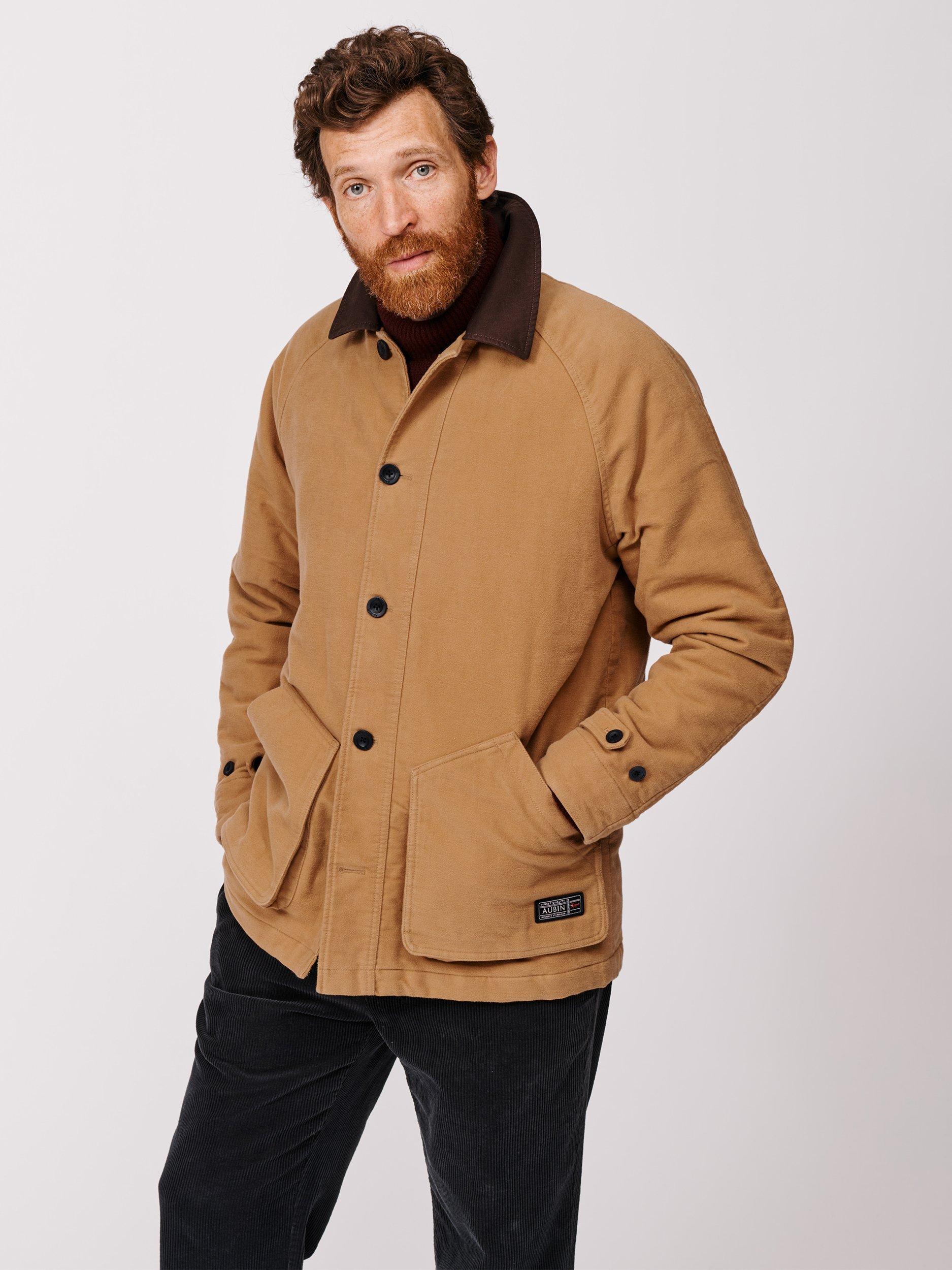 Product image 3 of 8, which shows Aubin Bennett Cotton Moleskin Utility Jacket, Dijon, XXL