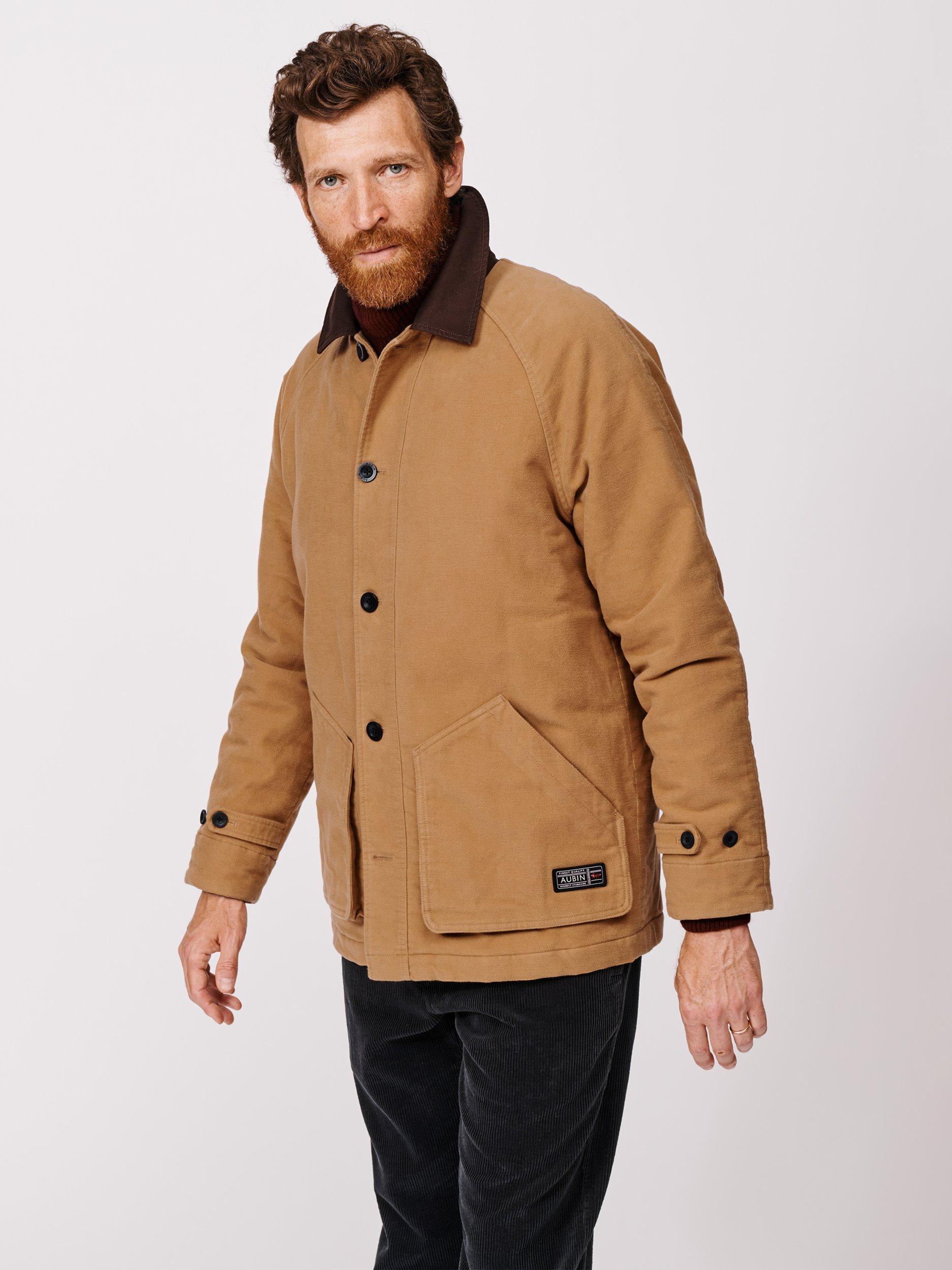 Product image 4 of 8, which shows Aubin Bennett Cotton Moleskin Utility Jacket, Dijon, XXL