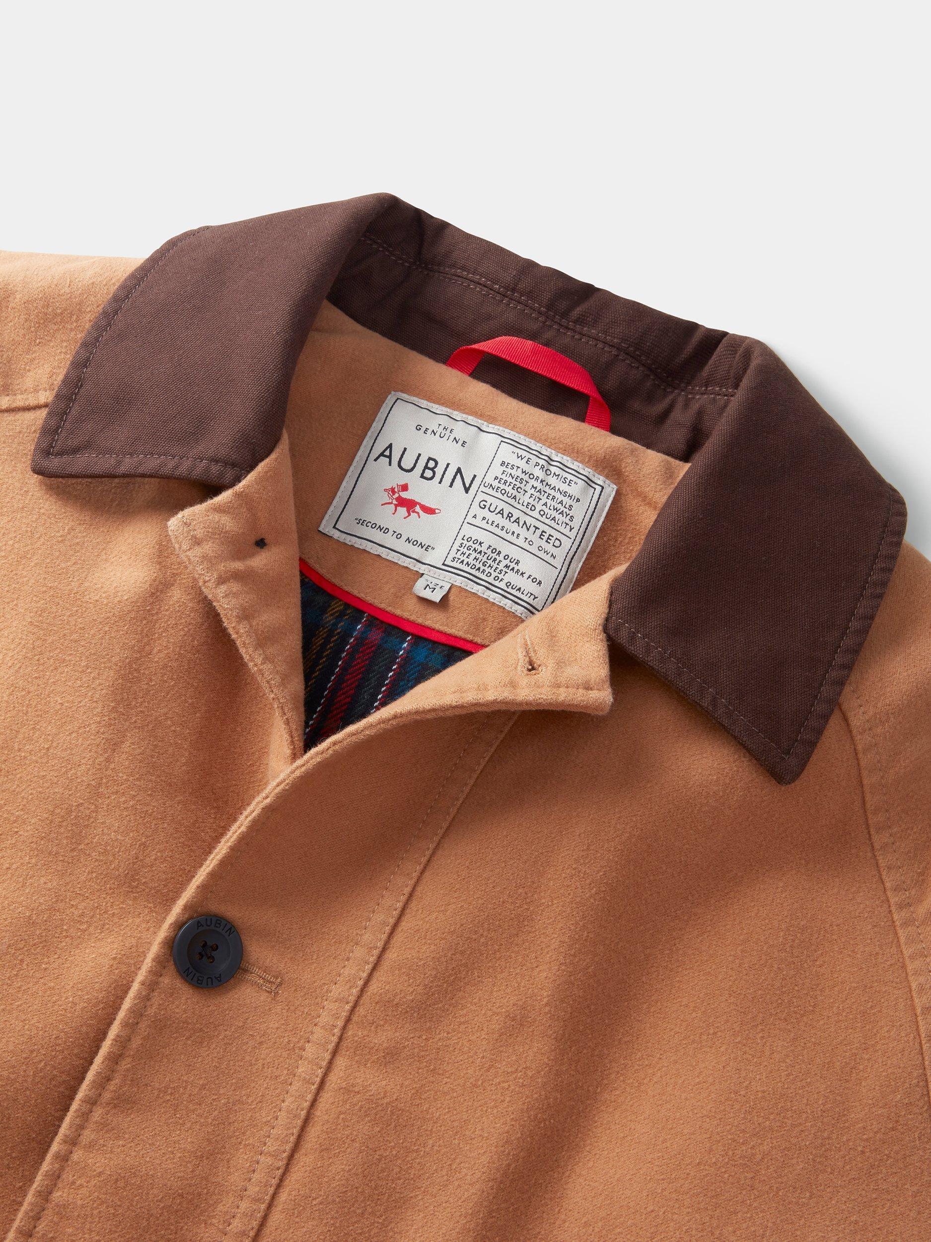 Product image 6 of 8, which shows Aubin Bennett Cotton Moleskin Utility Jacket, Dijon, XXL