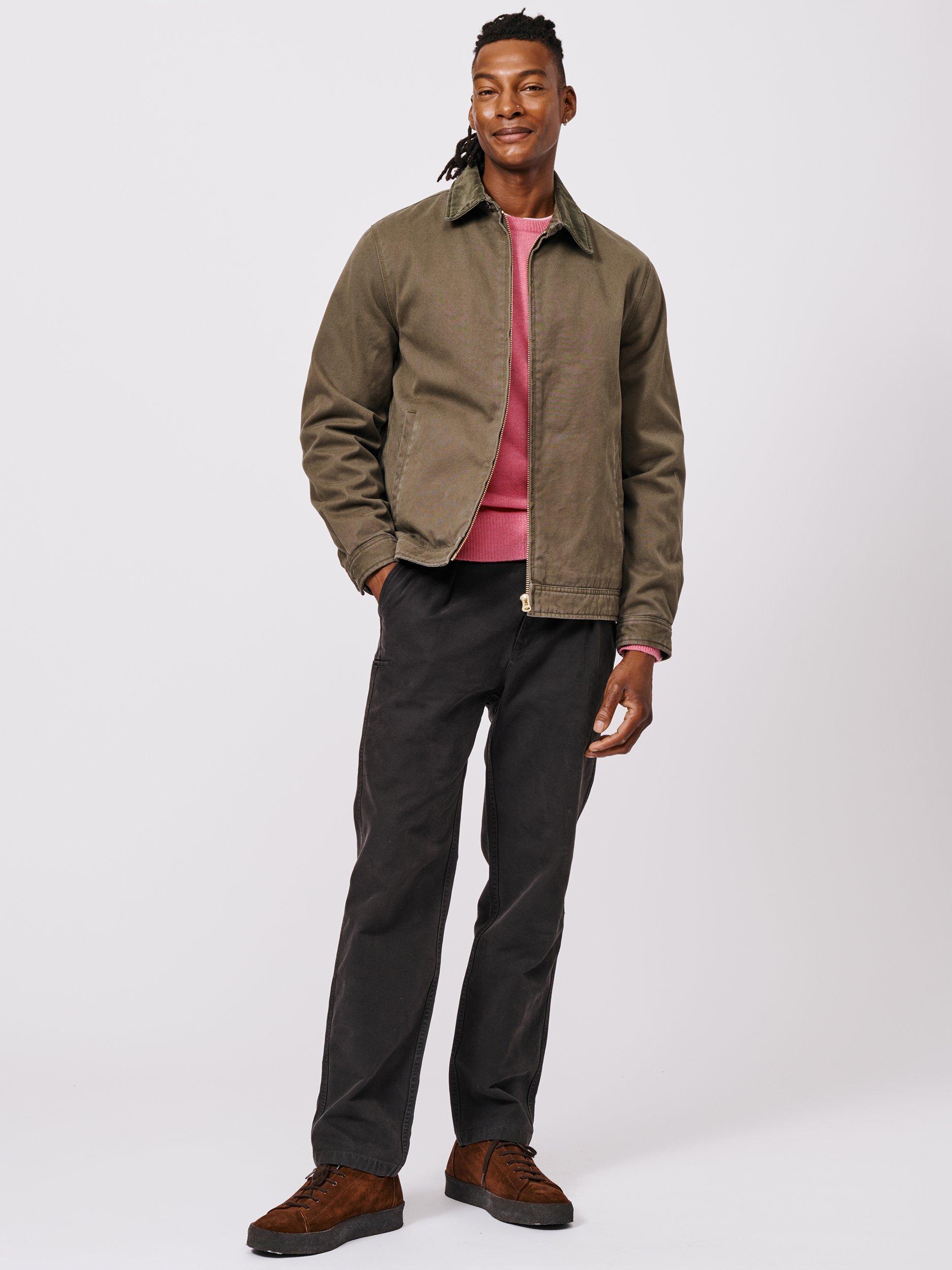 Product image 3 of 9, which shows Aubin Newland Harrington Jacket, Khaki, S