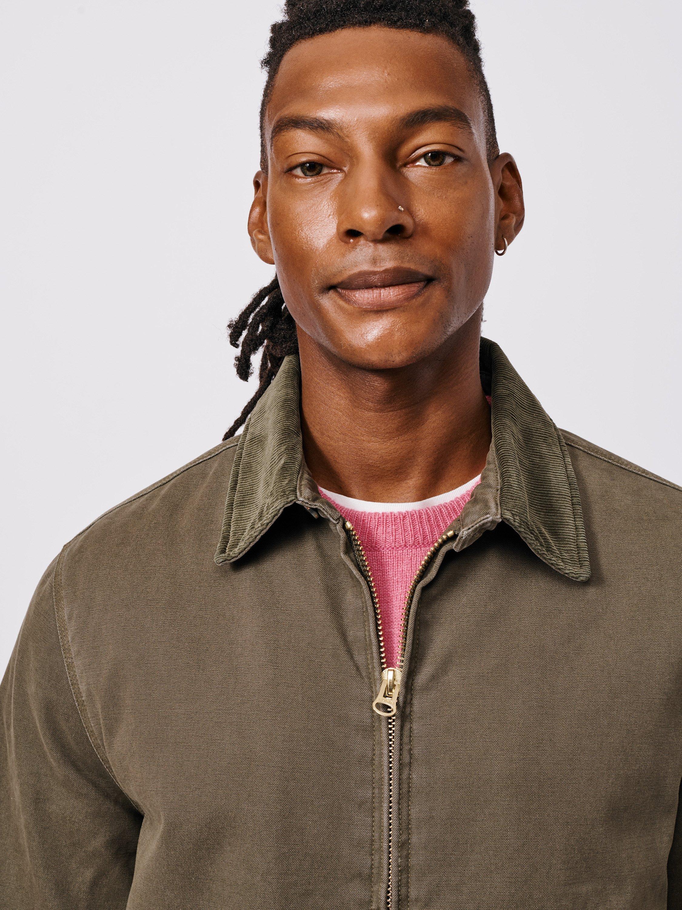 Product image 5 of 9, which shows Aubin Newland Harrington Jacket, Khaki, S