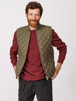Aubin Anwick Diamond Quilted Gilet, Khaki