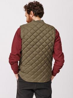 Aubin Anwick Diamond Quilted Gilet - view 2, Khaki