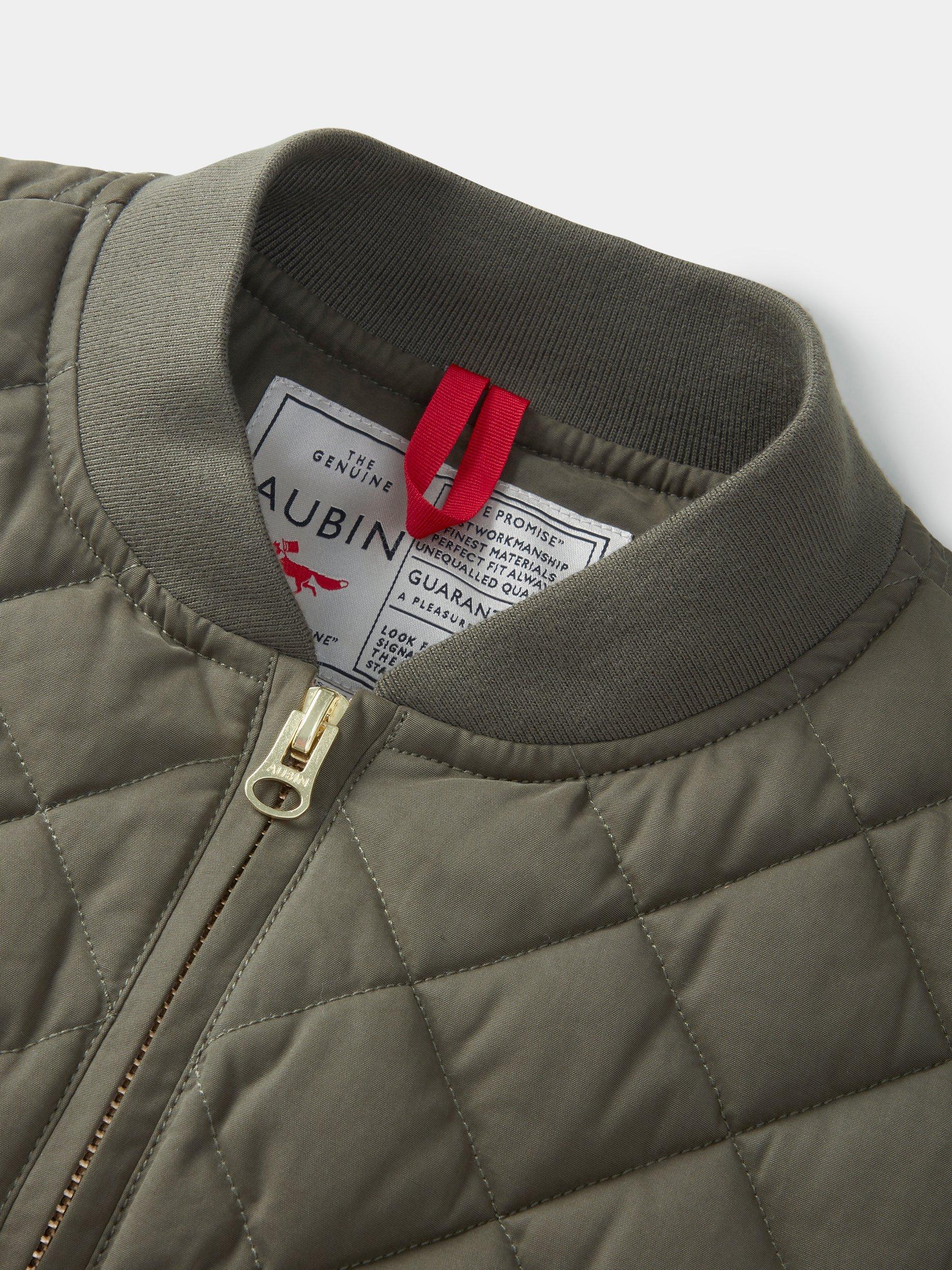 Product image 5 of 6, which shows Aubin Anwick Diamond Quilted Gilet, Khaki, S
