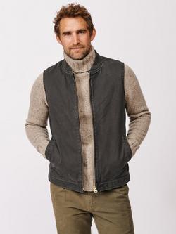 Aubin Duke Canvas Gilet, Black, Black