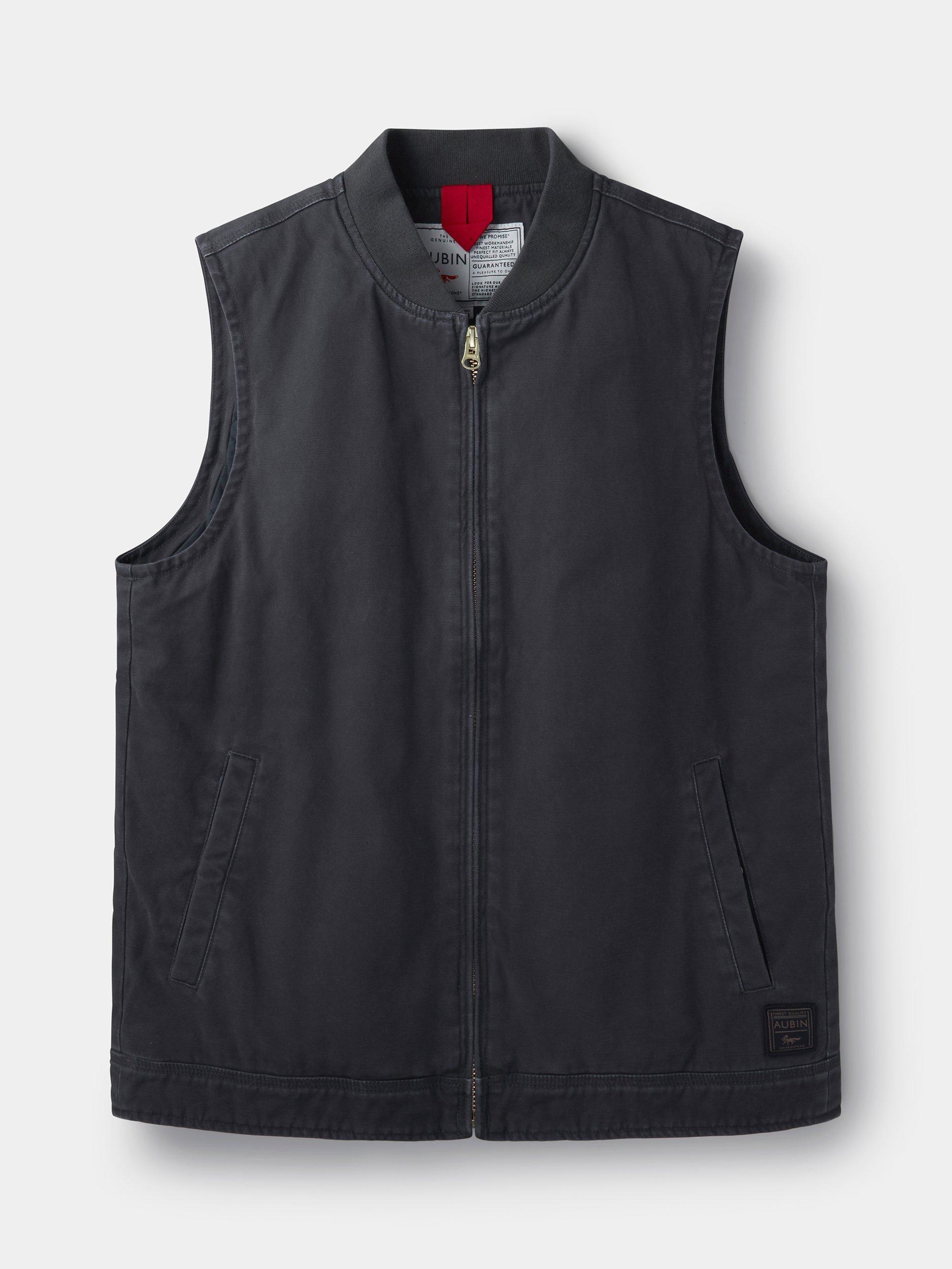 Product image 5 of 6, which shows Aubin Duke Canvas Gilet, Black, S