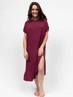 Cyberjammies Yasmin Jersey Long Nightdress, Ox Blood, Ox Blood