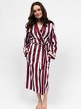 Cyberjammies Yasmin Stripe Dressing Gown, Ox Blood