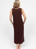 Cyberjammies Claudia Jersey Long Nightdress, Chocolate