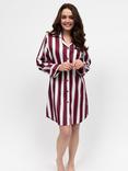 Cyberjammies Yasmin Stripe Nightshirt, Ox Blood