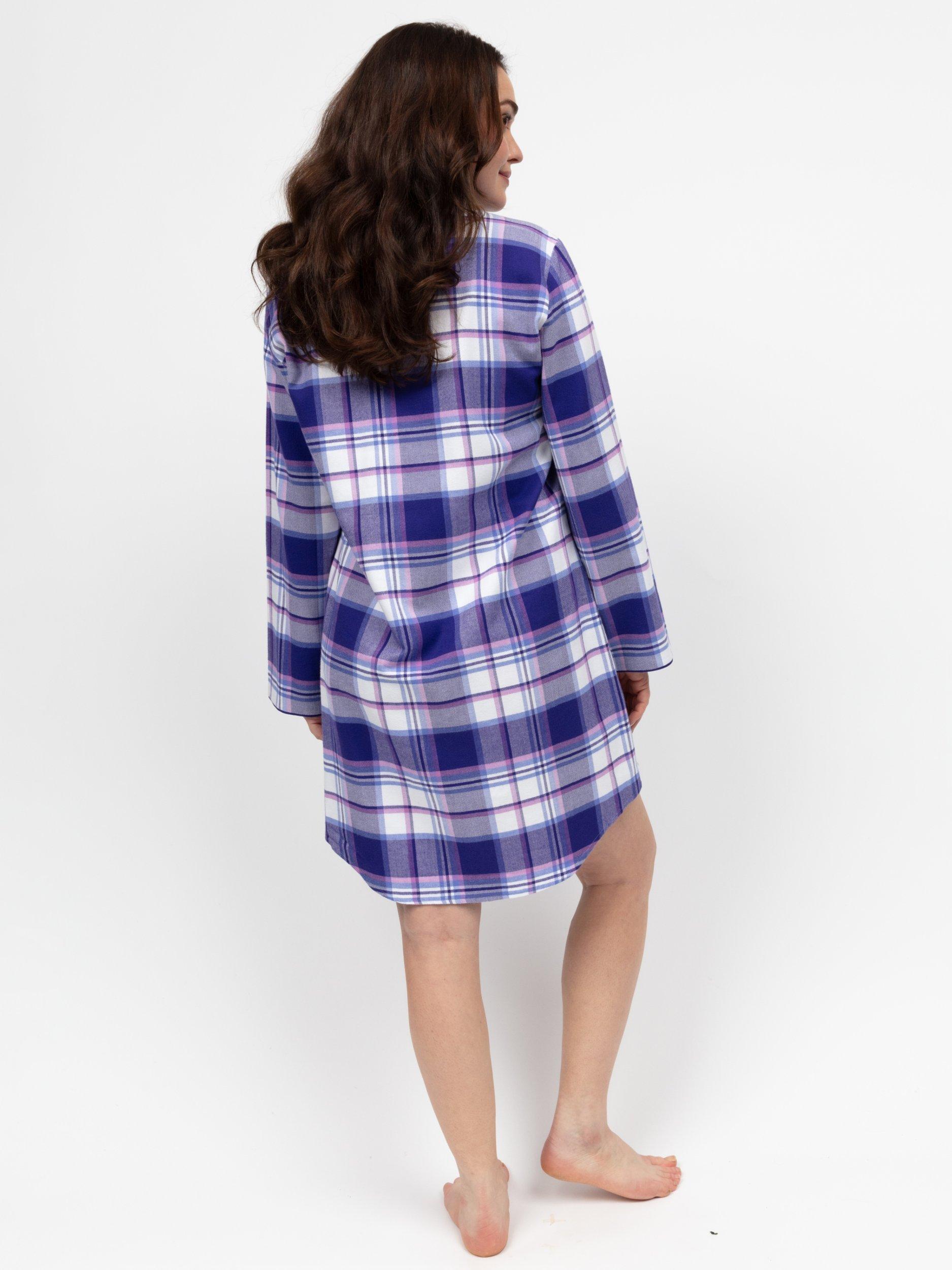 Product image 2 of 3, which shows Cyberjammies Evolet Check Nightshirt, Purple, 6