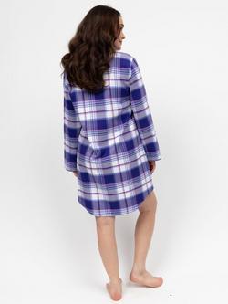 Cyberjammies Evolet Check Nightshirt, Purple - view 2, Purple