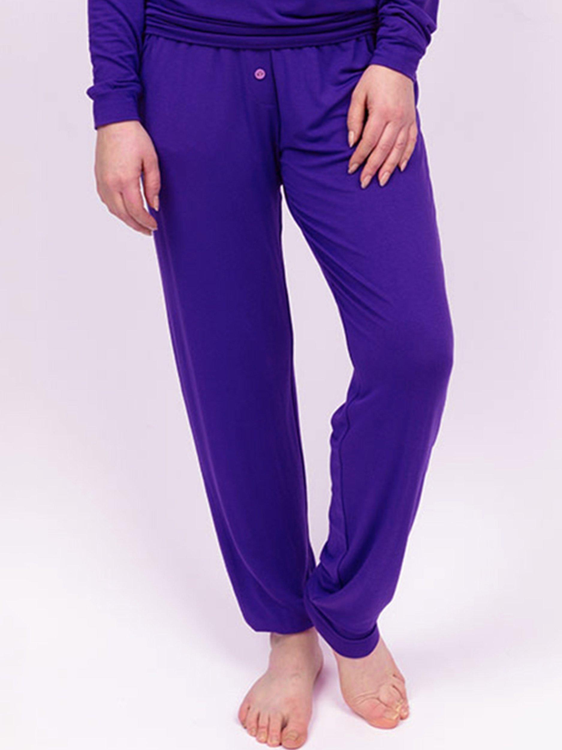 Product image 1 of 4, which shows Cyberjammies Evolet Jersey Pyjama Bottoms, Purple, 6