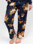 Cyberjammies Auburn Pumpkin Print Pyjama Bottoms, Navy