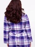 Cyberjammies Evolet Check Pyjama Top, Purple