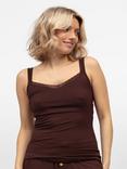 Cyberjammies Claudia Hidden Support Jersey Vest Top, Chocolate