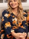 Cyberjammies Auburn Pumpkin Print Pyjama Top, Navy