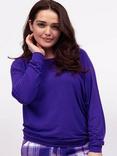 Cyberjammies Evolet Slouch Jersey Pyjama Top, Purple